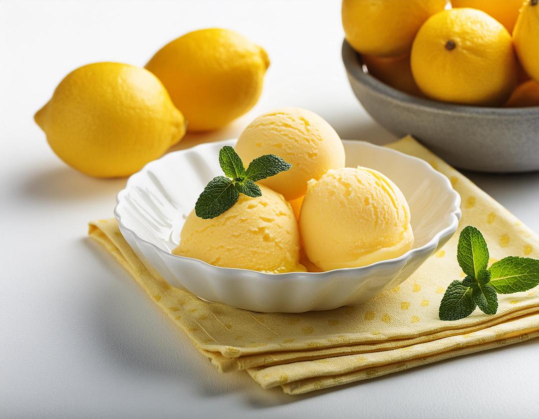 Making lemon sorbet